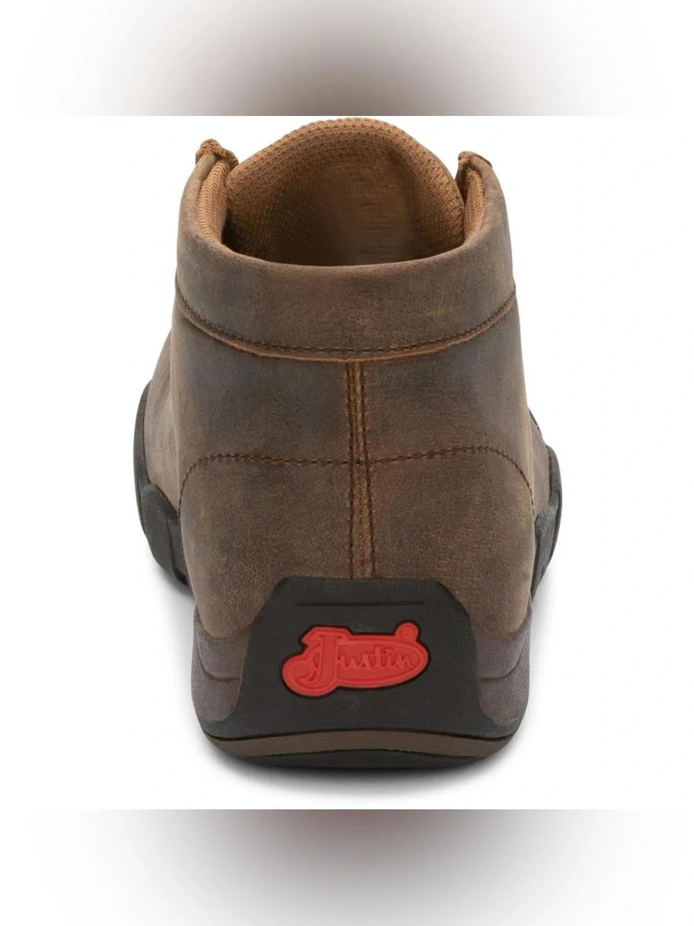 Justin Cappie Driving Mocs Steel Toe Chukka Ankle Boots Mens 10 W Brown Leather